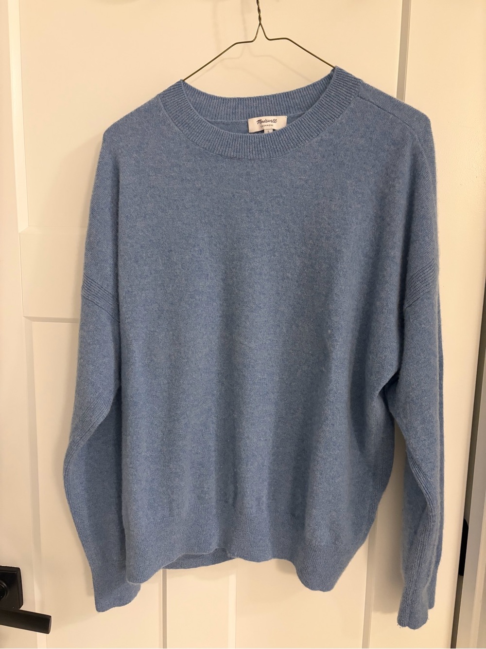 Madewell Women's Light Blue Crewneck Sweater